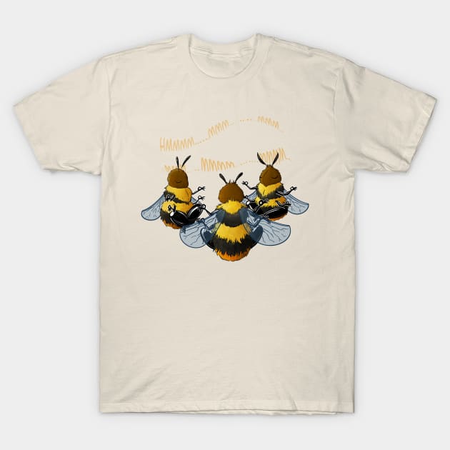 Bumble Bee Meditation - Be Content T-Shirt by Big Appetite Illustration